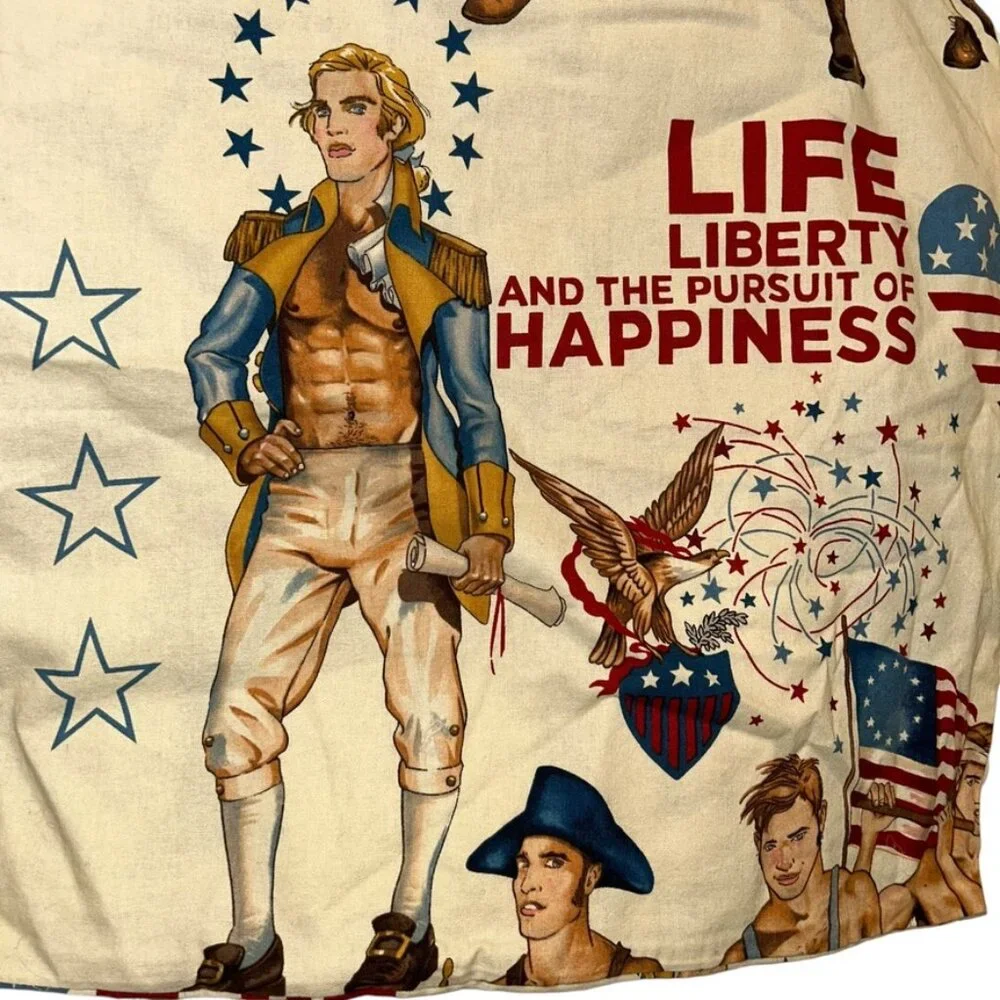 Yankee Doodle Dandy Gay UNcle Sam cotton recycled reusable tote bag